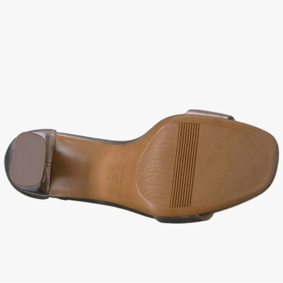 NWOB Naturalizer Women's Joy Ankle Strap Heeled Dress Sandal Bronze Leather 6 - Picture 6 of 13